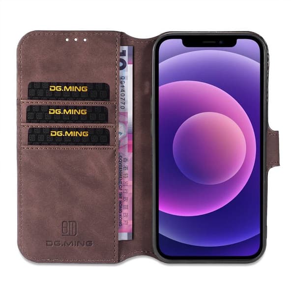 DG-Ming Wallet 3-kort Apple iPhone 13 mini : farve - kaffe