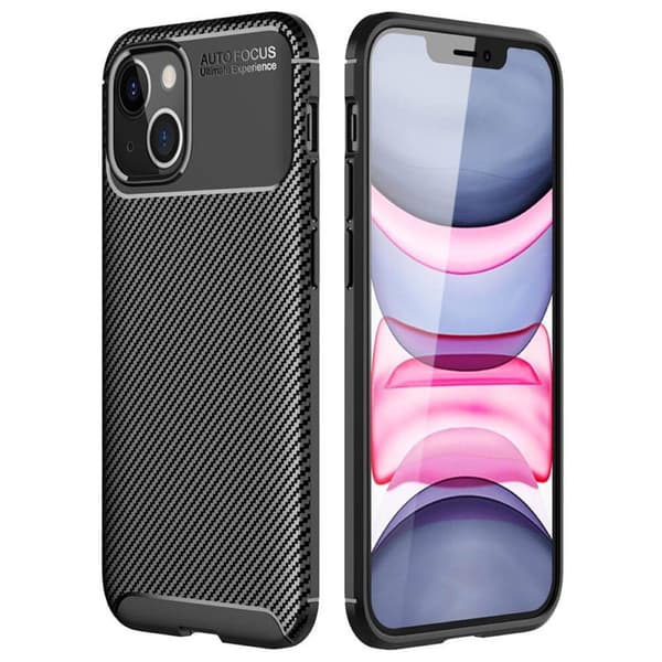 Carbon silikoni kuori Apple iPhone 13 mini : väri - musta