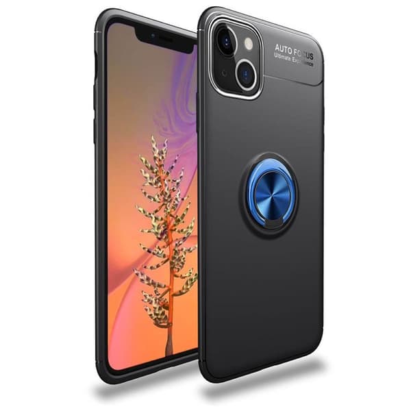 Slim Ring Cover Apple iPhone 13 : farve - Sort / Blå