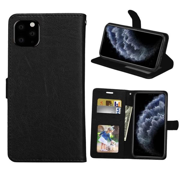 Mobil tegnebog 3-kort Apple iPhone 13 Pro (6.1") : farve - sort