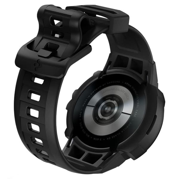 Spigen Samsung Galaxy Watch 4/5 44mm Cover med Armbånd Rugged Armor Pro Charcoal Gray