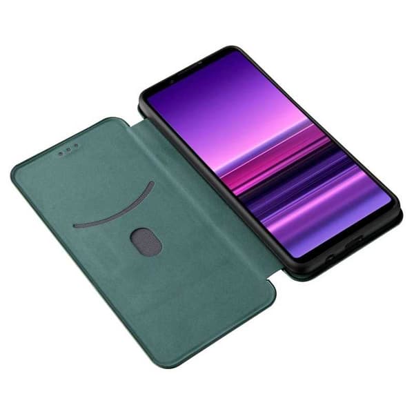 Xperia 1 III Flip Case -korttipaikka CarbonDreams Green