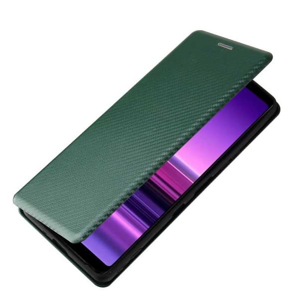 Xperia 1 III Flip Case -korttipaikka CarbonDreams Green