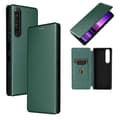 Pikkukuva 1 / 9: Xperia 1 III Flip Case -korttipaikka CarbonDreams Green
