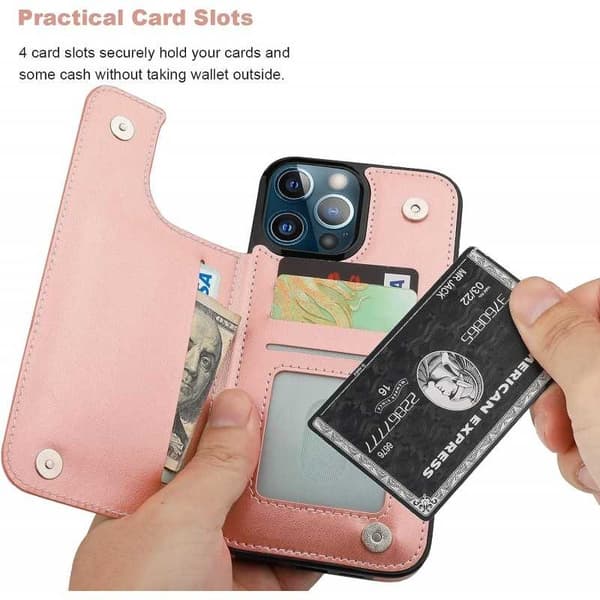 iPhone 13 Pro Shockproof Cover Card Holder 3-SLOT Flippr V2