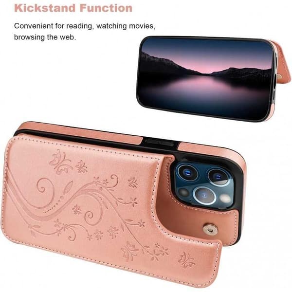 iPhone 13 Pro Max Iskunkestävä kotelo Korttiteline 3-POCKET Flippr V2