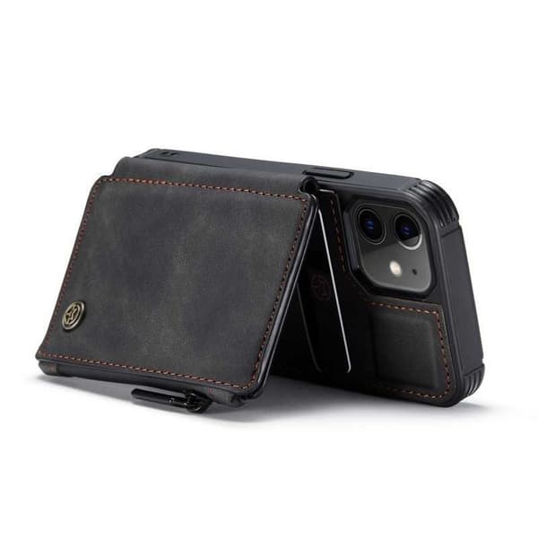 iPhone 13 Mini Case -korttipidike ja vetoketju 4-POCKET CaseMe Flippr