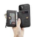 Pikkukuva 8 / 8: iPhone 13 Mini Case -korttipidike ja vetoketju 4-POCKET CaseMe Flippr