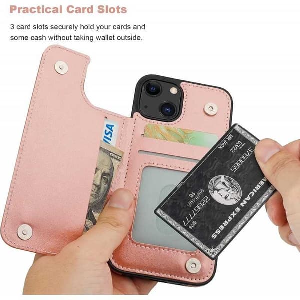 iPhone 13 Shockproof Cover Card Holder 3-SLOT Flippr V2