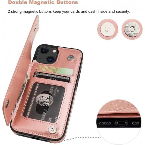 iPhone 13 Shockproof Cover Card Holder 3-SLOT Flippr V2