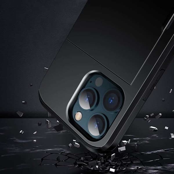 iPhone 13 Pro Stöttåligt Skal Kortfack StreetWise - Svart