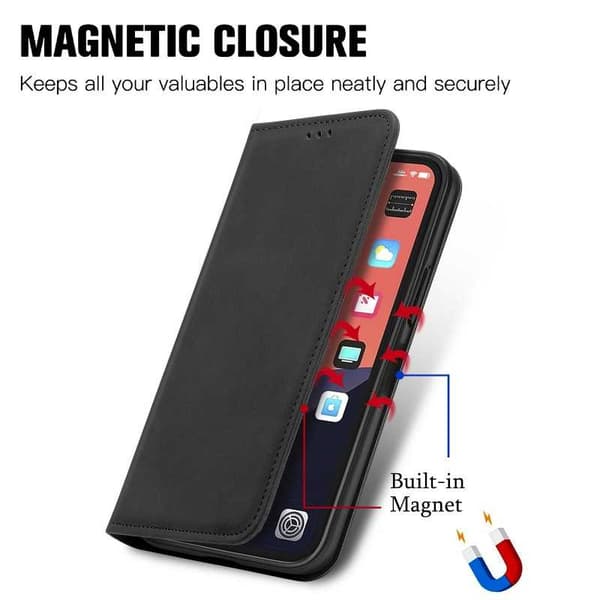 iPhone 13 Mini Flip Case Korttilokero Suede