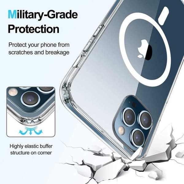 iPhone 13 Mini Transparent Stötdämpande Skal MagSafe-Kompatibelt
