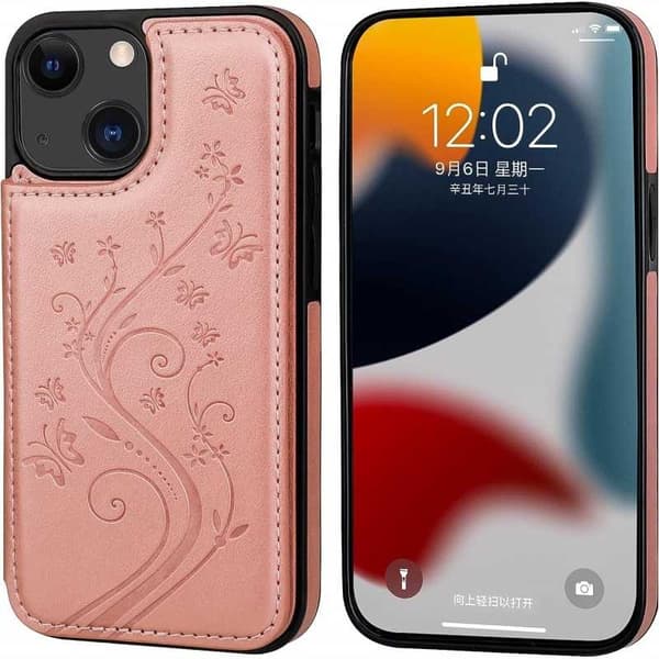 iPhone 13 Mini Stöttåligt Skal Korthållare 3-FACK Flippr V2