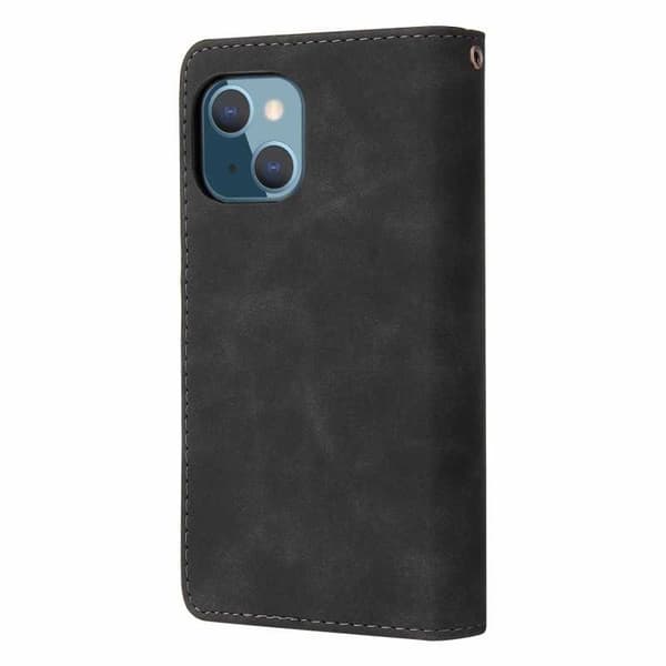 iPhone 13 Mini multifunktionelt pung etui Lynlås 8-rum