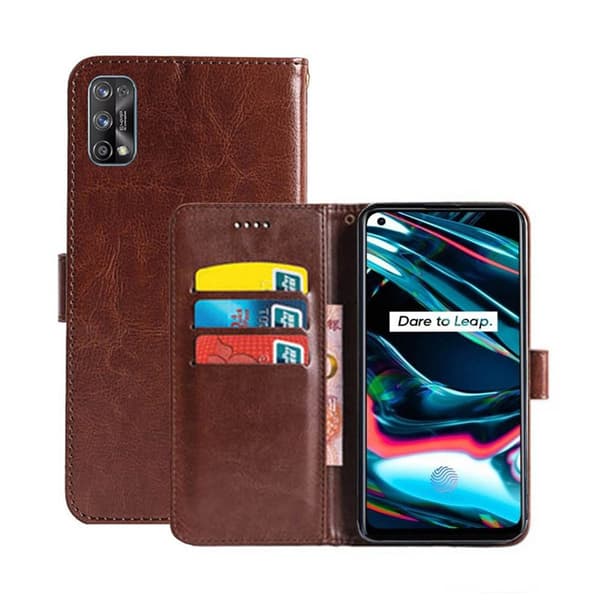 Wallet Cover 3-kort Realme 7 Pro 4G : farve - brun