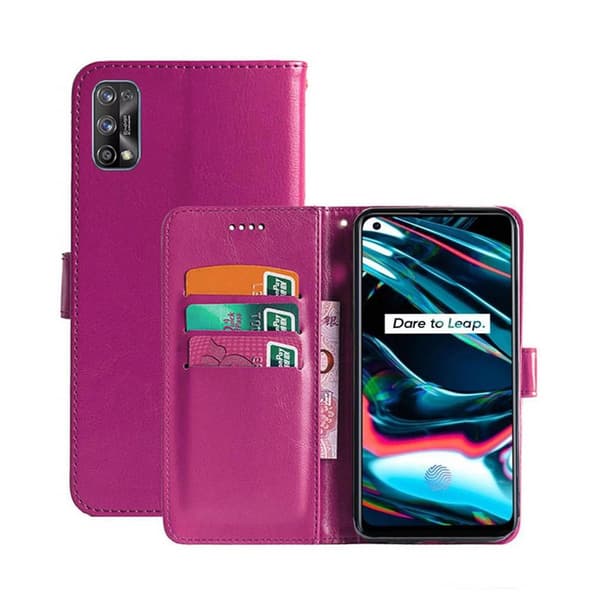 Wallet Cover 3-kort Realme 7 Pro 4G : farve - lyserød
