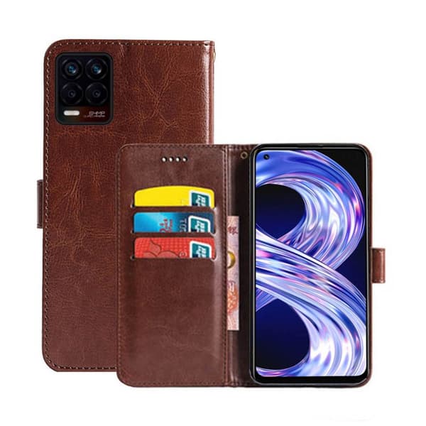 Lommebokdeksel 3-kort Realme 8 Pro : Farge - brun