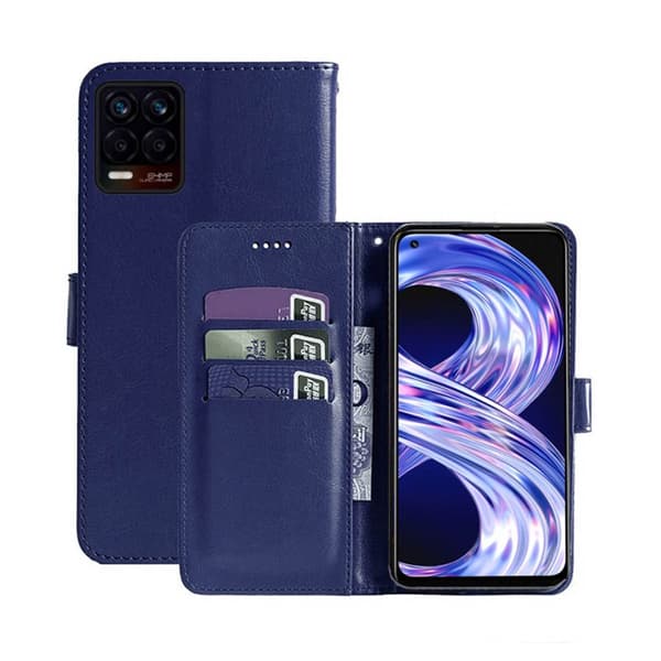 Wallet Cover 3-kort Realme 8 Pro : farve - mørk