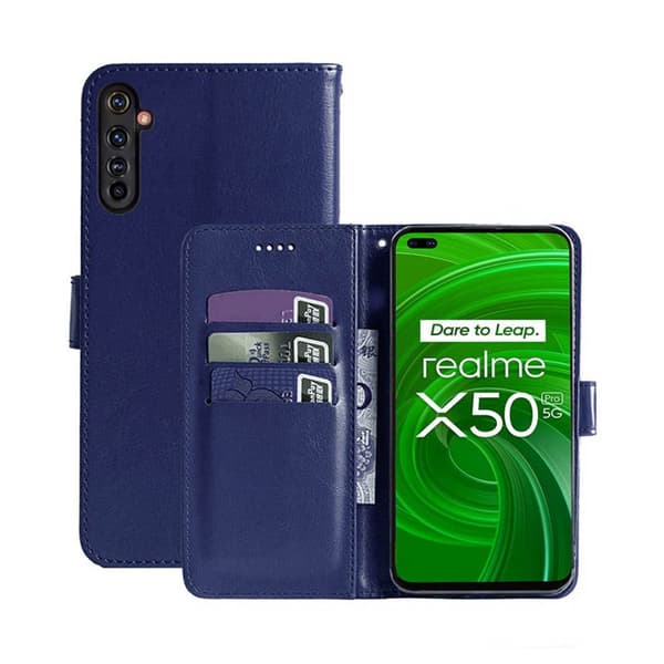 Wallet Cover 3-kort Realme X50 Pro 5G : farve - mørk