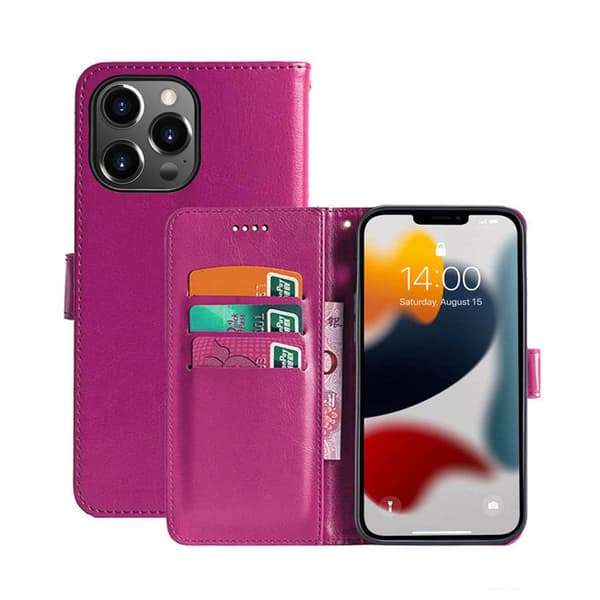 Apple iPhone 13 Pro Max Lommebokdeksel 3-kort : Farge - Rosa