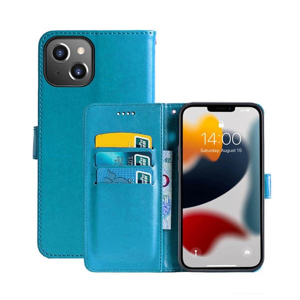 Apple iPhone 13 Wallet Cover 3-kort : farve - Lyseblå