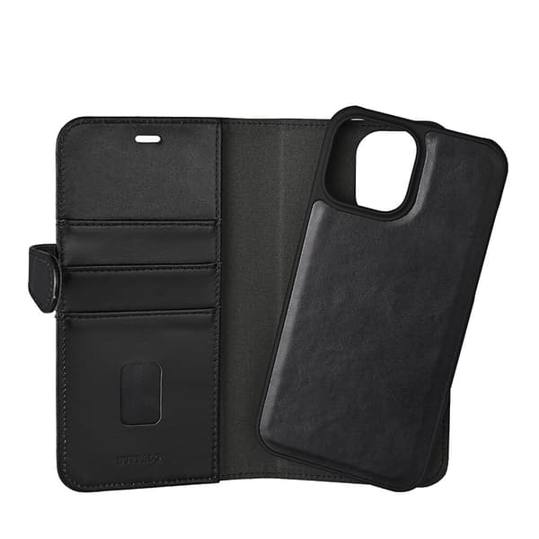 Wallet Læder Til 3 kort iPhone 13 Pro Max Sort