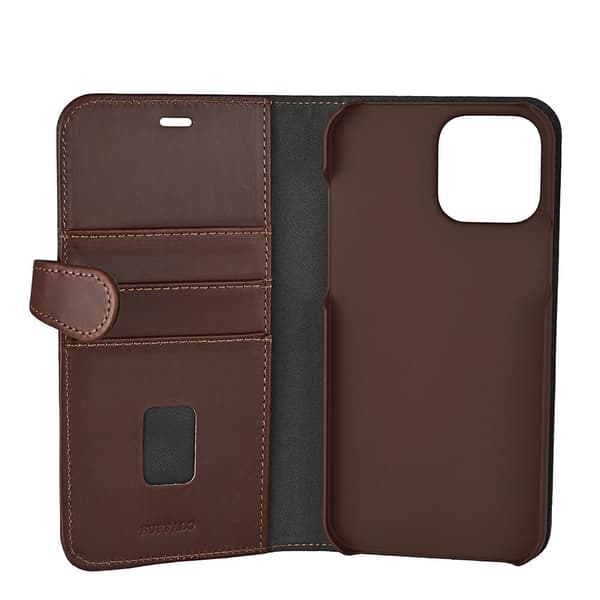 Wallet Læder Til 3 kort iPhone 13 Pro Max Brun