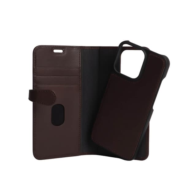 Buffalo iPhone 13 Pro Etui Buffalo Avtakbart Deksel Brun