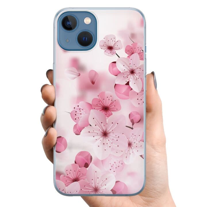 Apple iPhone 13 TPU Mobilskal Cherry Blossom