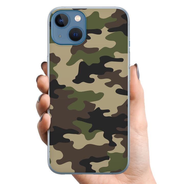 Apple iPhone 13 TPU Mobilskal Woodland Camo