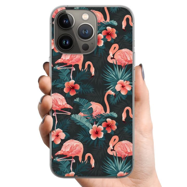 Apple iPhone 13 Pro TPU Mobilskal Flamingo