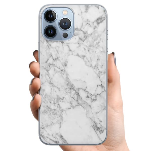 Apple iPhone 13 Pro Max TPU Mobilcover Marmor Hvid