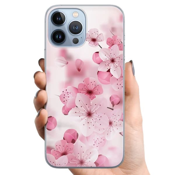 Apple iPhone 13 Pro Max TPU Mobilcover Kirsebærblomst