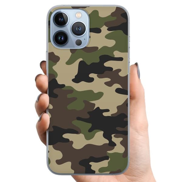 Apple iPhone 13 Pro Max TPU Mobilcover Skov camo