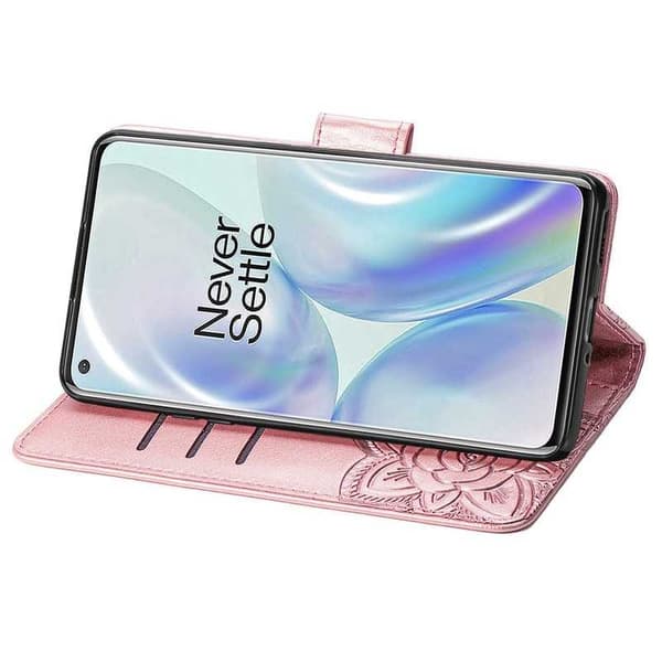 OnePlus 8 Pro -lompakkokotelo, PU-nahkainen 4-POCKET Motif Butterfly