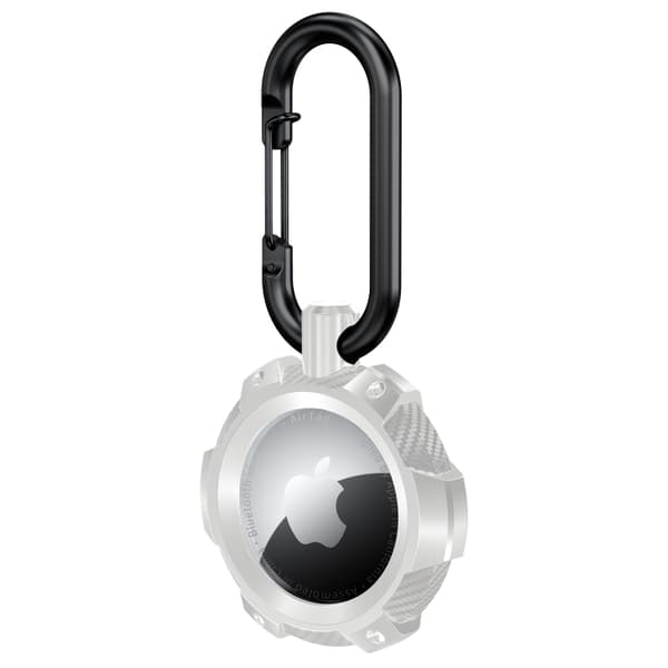 Shockproof Nyckelring Skal till Apple AirTag - Vit