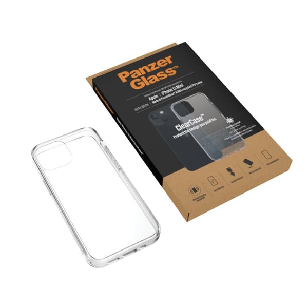 PanzerGlass iPhone 13 Mini Skal ClearCase Transparent Klar