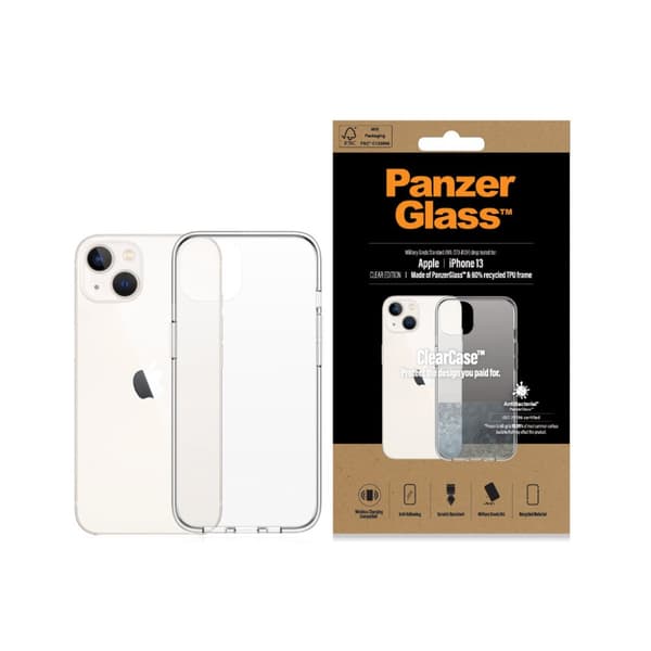 PanzerGlass iPhone 13 Deksel ClearCase Transparent Klar