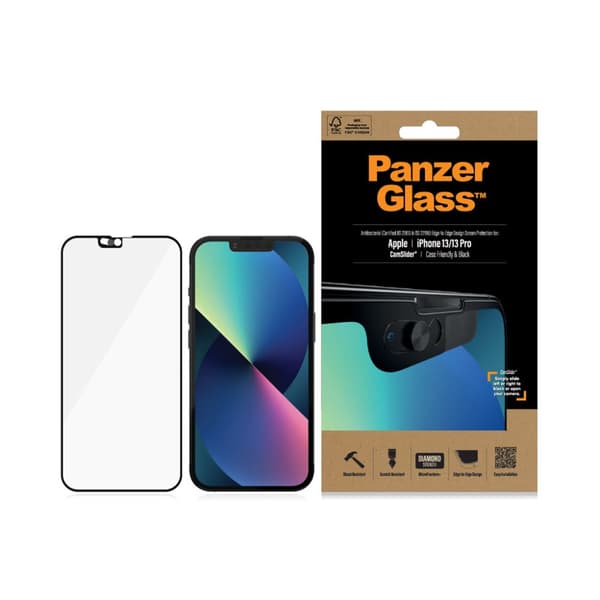 PanzerGlass iPhone 13/iPhone 13 Pro Skärmskydd Edge-to-Edge CamSlider