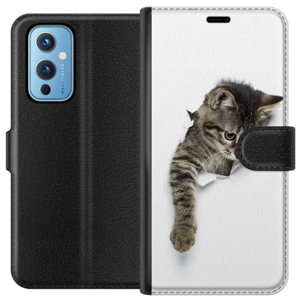 OnePlus 9 Plånboksfodral Katt