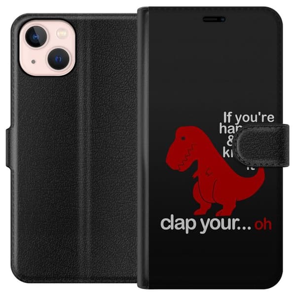 Apple iPhone 13 Lompakkokotelo Dinosaurus