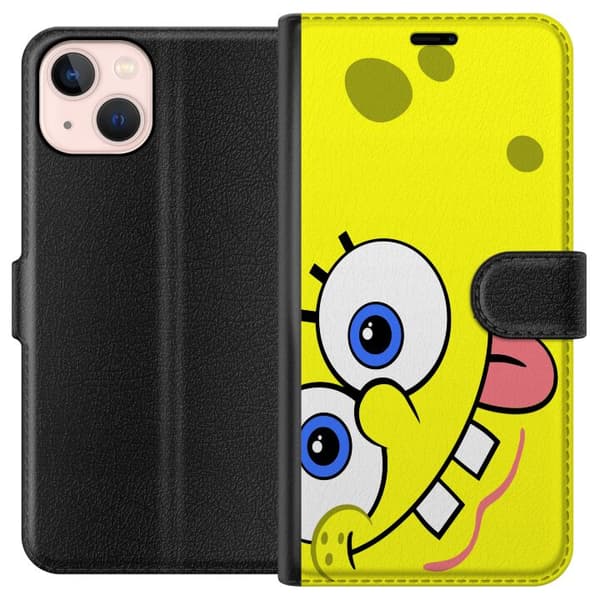Apple iPhone 13 Lompakkokotelo SpongeBob Fyrkant