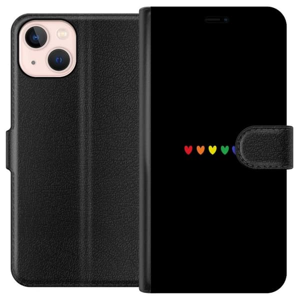Apple iPhone 13 mini Lompakkokotelo Ylpeä Sydämet
