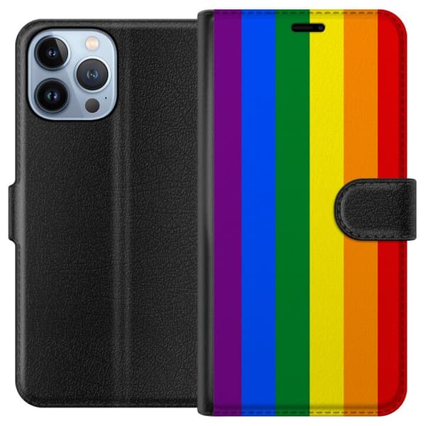 Apple iPhone 13 Pro Max Tegnebogsetui Pride Flagga
