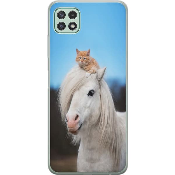 Samsung Galaxy A22 5G Skal / Mobilskal - Häst & Katt