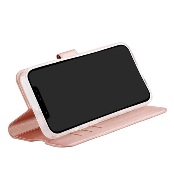 Vivanco iPhone 13 Pro Max Kotelo Classic Wallet Ruusukulta