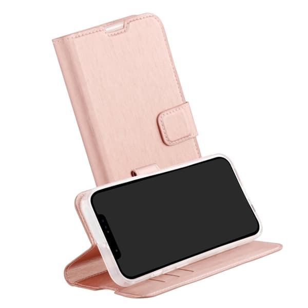 Vivanco iPhone 13 Pro Max Kotelo Classic Wallet Ruusukulta