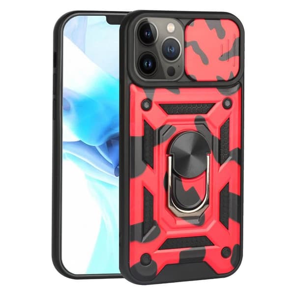 Camo deksel 3i1 Apple iPhone 13 Pro Max : Farge - RØD