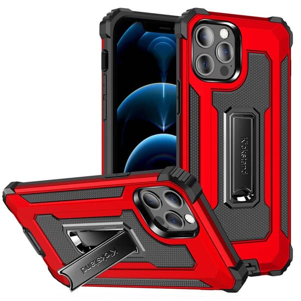 Jazz Iskunkestäva kuori 2i1 Apple iPhone 13 Pro : väri - punainen